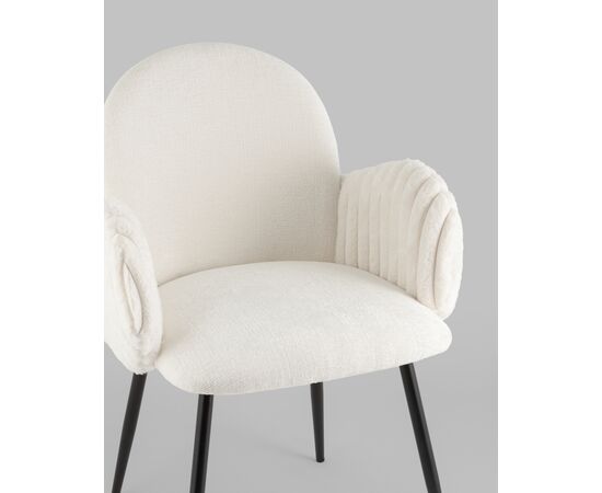 Стул обеденный Wave Stripes букле белый, изображение 26 | Интернет магазин мебели и декора LifeDekor