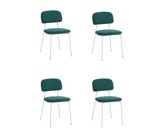 Стул Chao темно-зеленый белые ножки 4 шт., изображение 25 | Интернет магазин мебели и декора LifeDekor