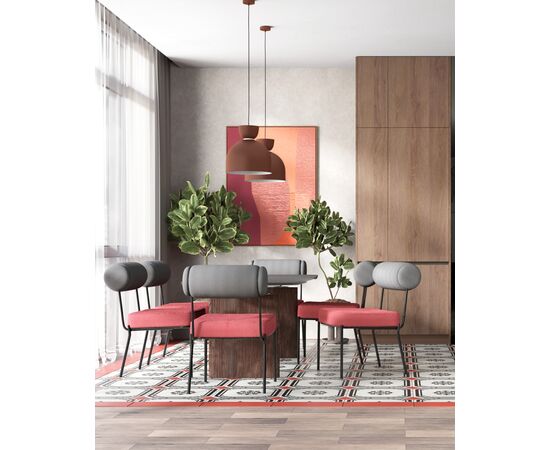 Стол обеденный Астарта раскладной 180-260х90 см керамика темная, изображение 21 | Интернет магазин мебели и декора LifeDekor