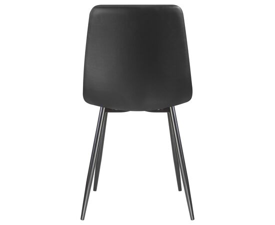 Стул обеденный DOBRIN ALEX, черные матовые ножки, чёрная экокожа (P-01), Вариант: черные матовые ножки, чёрная экокожа (P-01), изображение 5 | Интернет магазин мебели и декора LifeDekor