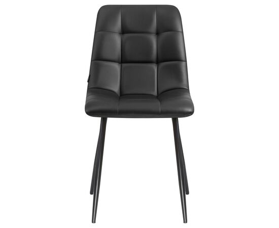 Стул обеденный DOBRIN ALEX, черные матовые ножки, чёрная экокожа (P-01), Вариант: черные матовые ножки, чёрная экокожа (P-01), изображение 6 | Интернет магазин мебели и декора LifeDekor