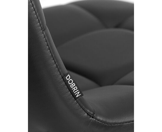 Стул обеденный DOBRIN ALEX, черные матовые ножки, чёрная экокожа (P-01), Вариант: черные матовые ножки, чёрная экокожа (P-01), изображение 7 | Интернет магазин мебели и декора LifeDekor