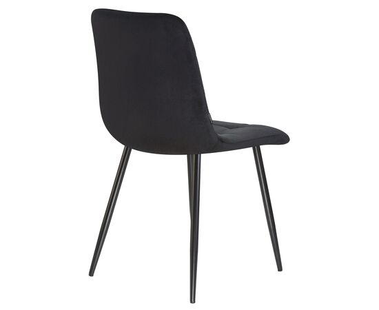 Стул обеденный DOBRIN ALEX, черные матовые ножки, черный велюр (V108-77), Вариант: черные матовые ножки, черный велюр (V108-77), изображение 4 | Интернет магазин мебели и декора LifeDekor