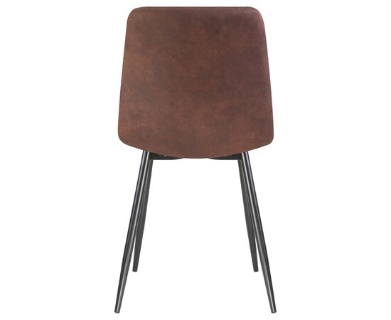 Стул обеденный DOBRIN ALEX, черные матовые ножки, коричневая микрофибра (PK-03), Вариант: черные матовые ножки, коричневая микрофибра (PK-03), изображение 5 | Интернет магазин мебели и декора LifeDekor