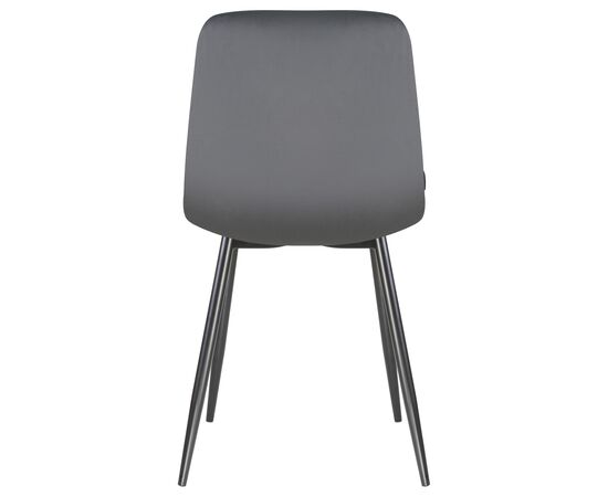 Стул обеденный DOBRIN ALEX, черные матовые ножки, темно-серый велюр (V108-91), Вариант: черные матовые ножки, темно-серый велюр (V108-91), изображение 5 | Интернет магазин мебели и декора LifeDekor