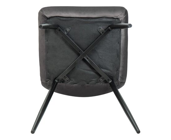 Стул обеденный DOBRIN ALEX, черные матовые ножки, темно-серый велюр (V108-91), Вариант: черные матовые ножки, темно-серый велюр (V108-91), изображение 8 | Интернет магазин мебели и декора LifeDekor