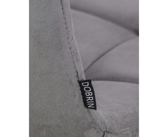 Стул обеденный DOBRIN ALEX, черные матовые ножки, темно-серый велюр (V108-91), Вариант: черные матовые ножки, темно-серый велюр (V108-91), изображение 9 | Интернет магазин мебели и декора LifeDekor