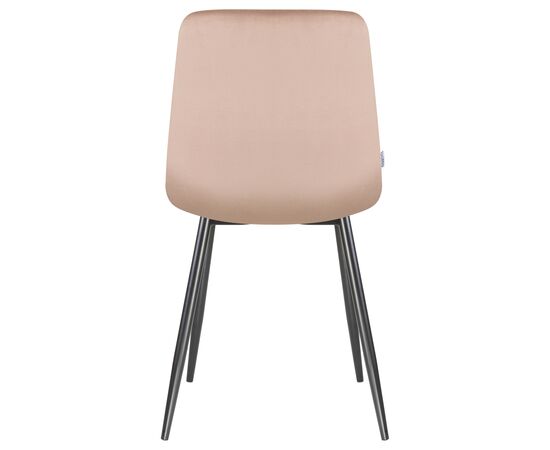 Стул обеденный DOBRIN ALEX, черные матовые ножки, мокко велюр (V108-104), Вариант: черные матовые ножки, мокко велюр (V108-104), изображение 5 | Интернет магазин мебели и декора LifeDekor