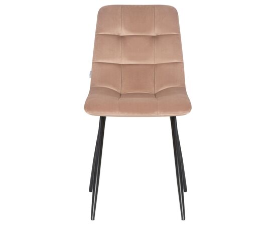 Стул обеденный DOBRIN ALEX, черные матовые ножки, мокко велюр (V108-104), Вариант: черные матовые ножки, мокко велюр (V108-104), изображение 6 | Интернет магазин мебели и декора LifeDekor