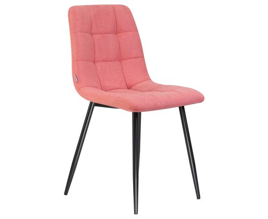 Стул обеденный DOBRIN ALEX, черные матовые ножки, розовая ткань (UF860-05B), Вариант: черные матовые ножки, розовая ткань (UF860-05B), изображение 2 | Интернет магазин мебели и декора LifeDekor