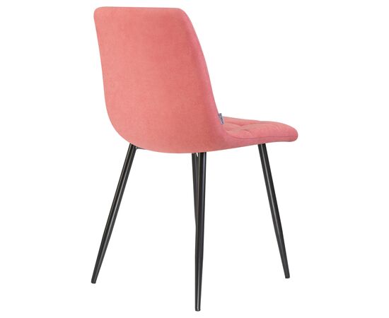 Стул обеденный DOBRIN ALEX, черные матовые ножки, розовая ткань (UF860-05B), Вариант: черные матовые ножки, розовая ткань (UF860-05B), изображение 4 | Интернет магазин мебели и декора LifeDekor