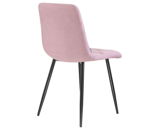 Стул обеденный DOBRIN ALEX, черные матовые ножки, сиреневая ткань (UF860-04B), Вариант: черные матовые ножки, сиреневая ткань (UF860-04B), изображение 4 | Интернет магазин мебели и декора LifeDekor