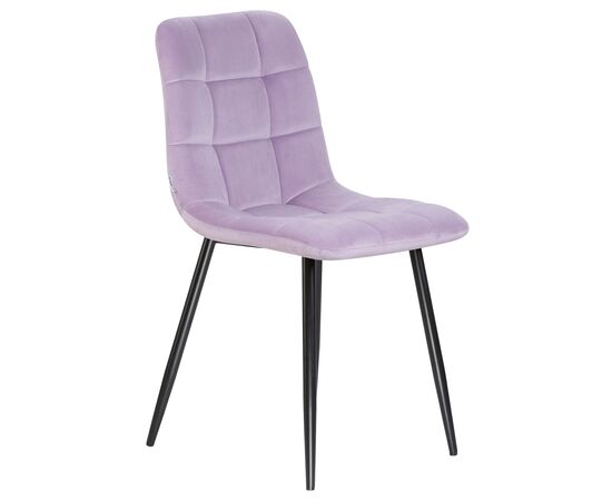 Стул обеденный DOBRIN ALEX, черные матовые ножки, фиолетовый велюр (V108-49), Вариант: черные матовые ножки, фиолетовый велюр (V108-49), изображение 2 | Интернет магазин мебели и декора LifeDekor