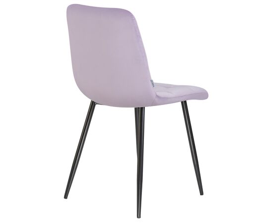 Стул обеденный DOBRIN ALEX, черные матовые ножки, фиолетовый велюр (V108-49), Вариант: черные матовые ножки, фиолетовый велюр (V108-49), изображение 4 | Интернет магазин мебели и декора LifeDekor