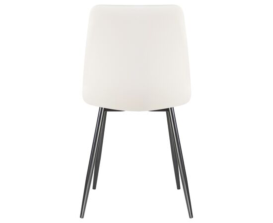 Стул обеденный DOBRIN ALEX, черные матовые ножки, белая экокожа (P-02), Вариант: черные матовые ножки, белая экокожа (P-02), изображение 5 | Интернет магазин мебели и декора LifeDekor