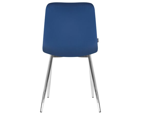 Стул обеденный DOBRIN ALEX, хром ножки, темно-синий велюр (V108-67), Вариант: хром ножки, темно-синий велюр (V108-67), изображение 5 | Интернет магазин мебели и декора LifeDekor