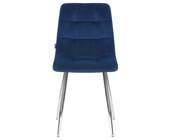Стул обеденный DOBRIN ALEX, хром ножки, темно-синий велюр (V108-67), Вариант: хром ножки, темно-синий велюр (V108-67), изображение 6 | Интернет магазин мебели и декора LifeDekor