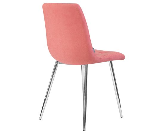 Стул обеденный DOBRIN ALEX, хром ножки, розовая ткань (UF860-05B), Вариант: хром ножки, розовая ткань (UF860-05B), изображение 4 | Интернет магазин мебели и декора LifeDekor