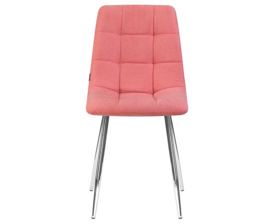Стул обеденный DOBRIN ALEX, хром ножки, розовая ткань (UF860-05B), Вариант: хром ножки, розовая ткань (UF860-05B), изображение 6 | Интернет магазин мебели и декора LifeDekor