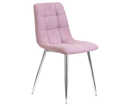 Стул обеденный DOBRIN ALEX, хром ножки, сиреневая ткань (UF860-04B), Вариант: хром ножки, сиреневая ткань (UF860-04B), изображение 2 | Интернет магазин мебели и декора LifeDekor