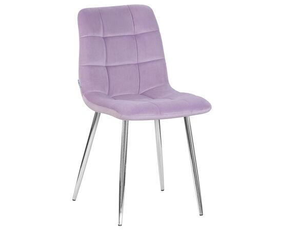 Стул обеденный DOBRIN ALEX, хром ножки, фиолетовый велюр (V108-49), Вариант: хром ножки, фиолетовый велюр (V108-49) | Интернет магазин мебели и декора LifeDekor