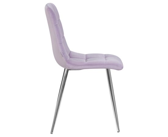 Стул обеденный DOBRIN ALEX, хром ножки, фиолетовый велюр (V108-49), Вариант: хром ножки, фиолетовый велюр (V108-49), изображение 3 | Интернет магазин мебели и декора LifeDekor