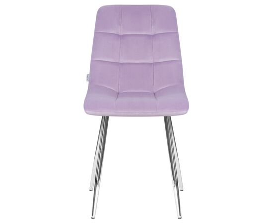 Стул обеденный DOBRIN ALEX, хром ножки, фиолетовый велюр (V108-49), Вариант: хром ножки, фиолетовый велюр (V108-49), изображение 6 | Интернет магазин мебели и декора LifeDekor