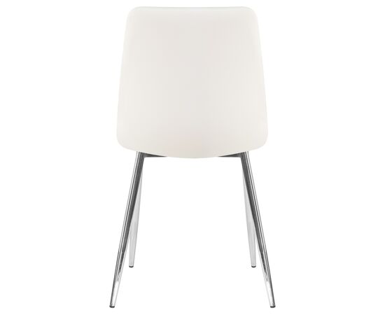 Стул обеденный DOBRIN ALEX, хром ножки, белая экокожа (P-02), Вариант: хром ножки, белая экокожа (P-02), изображение 5 | Интернет магазин мебели и декора LifeDekor