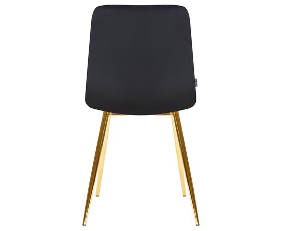 Стул обеденный DOBRIN ALEX, золотые ножки, черный велюр (V108-77),, Вариант: золотые ножки, черный велюр (V108-77),, изображение 6 | Интернет магазин мебели и декора LifeDekor