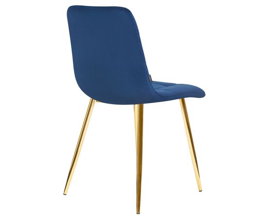 Стул обеденный DOBRIN ALEX, золотые ножки, темно-синий велюр (V108-67), Вариант: золотые ножки, темно-синий велюр (V108-67), изображение 4 | Интернет магазин мебели и декора LifeDekor