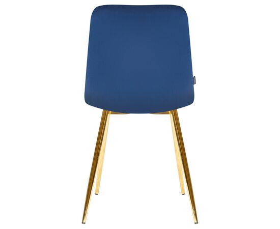 Стул обеденный DOBRIN ALEX, золотые ножки, темно-синий велюр (V108-67), Вариант: золотые ножки, темно-синий велюр (V108-67), изображение 5 | Интернет магазин мебели и декора LifeDekor