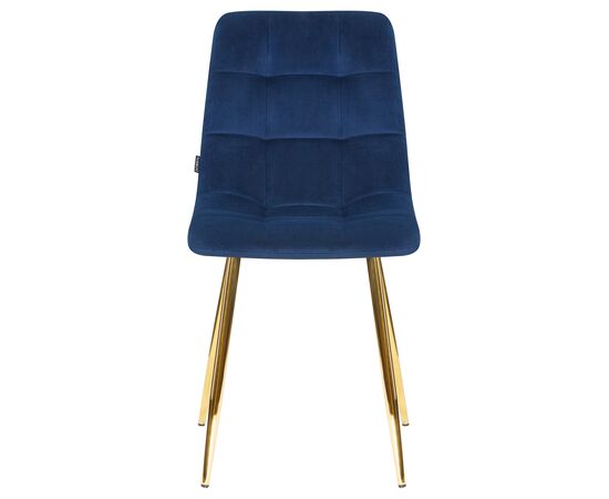 Стул обеденный DOBRIN ALEX, золотые ножки, темно-синий велюр (V108-67), Вариант: золотые ножки, темно-синий велюр (V108-67), изображение 6 | Интернет магазин мебели и декора LifeDekor