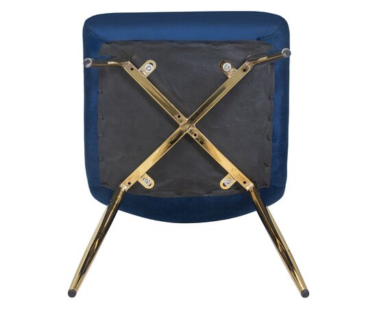 Стул обеденный DOBRIN ALEX, золотые ножки, темно-синий велюр (V108-67), Вариант: золотые ножки, темно-синий велюр (V108-67), изображение 8 | Интернет магазин мебели и декора LifeDekor