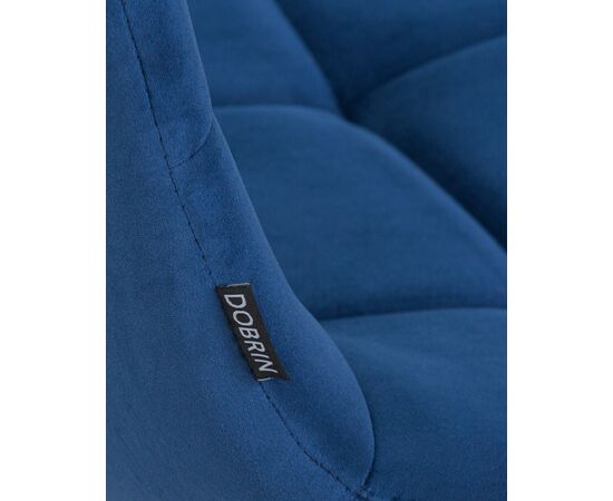 Стул обеденный DOBRIN ALEX, золотые ножки, темно-синий велюр (V108-67), Вариант: золотые ножки, темно-синий велюр (V108-67), изображение 9 | Интернет магазин мебели и декора LifeDekor