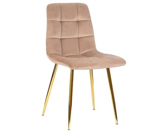 Стул обеденный DOBRIN ALEX, золотые ножки, мокко велюр (V108-104),, Вариант: золотые ножки, мокко велюр (V108-104), | Интернет магазин мебели и декора LifeDekor
