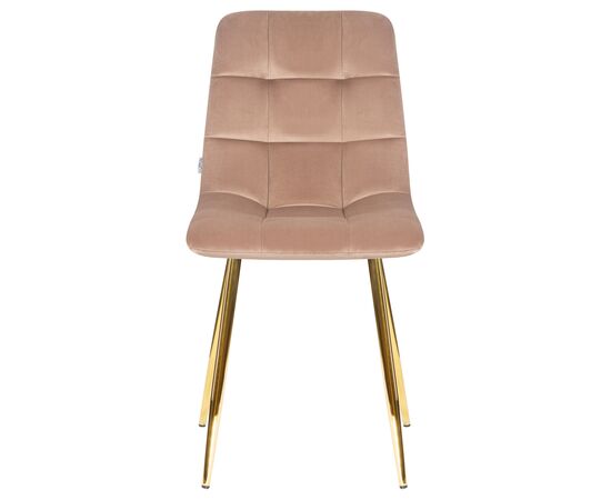 Стул обеденный DOBRIN ALEX, золотые ножки, мокко велюр (V108-104),, Вариант: золотые ножки, мокко велюр (V108-104),, изображение 6 | Интернет магазин мебели и декора LifeDekor
