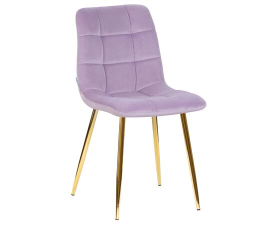 Стул обеденный DOBRIN ALEX, золотые ножки, фиолетовый велюр (V108-49), Вариант: золотые ножки, фиолетовый велюр (V108-49) | Интернет магазин мебели и декора LifeDekor