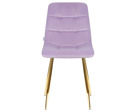 Стул обеденный DOBRIN ALEX, золотые ножки, фиолетовый велюр (V108-49), Вариант: золотые ножки, фиолетовый велюр (V108-49), изображение 6 | Интернет магазин мебели и декора LifeDekor