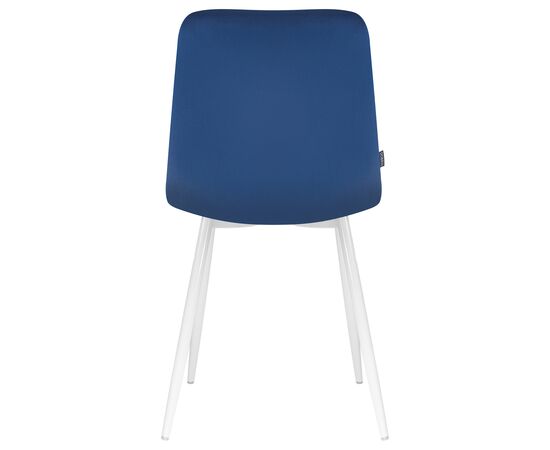 Стул обеденный DOBRIN ALEX, белые ножки, темно-синий велюр (V108-67), Вариант: белые ножки, темно-синий велюр (V108-67), изображение 5 | Интернет магазин мебели и декора LifeDekor