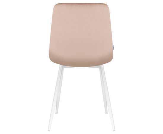 Стул обеденный DOBRIN ALEX, белые ножки, мокко велюр (V108-104),, Вариант: белые ножки, мокко велюр (V108-104),, изображение 5 | Интернет магазин мебели и декора LifeDekor