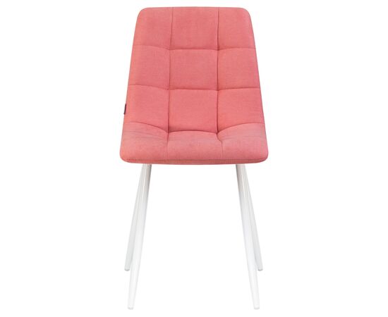 Стул обеденный DOBRIN ALEX, белые ножки, розовая ткань (UF860-05B), Вариант: белые ножки, розовая ткань (UF860-05B), изображение 6 | Интернет магазин мебели и декора LifeDekor
