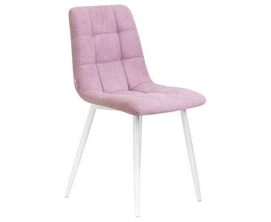 Стул обеденный DOBRIN ALEX, белые ножки, сиреневая ткань (UF860-04B), Вариант: белые ножки, сиреневая ткань (UF860-04B), изображение 2 | Интернет магазин мебели и декора LifeDekor