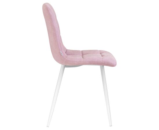 Стул обеденный DOBRIN ALEX, белые ножки, сиреневая ткань (UF860-04B), Вариант: белые ножки, сиреневая ткань (UF860-04B), изображение 3 | Интернет магазин мебели и декора LifeDekor