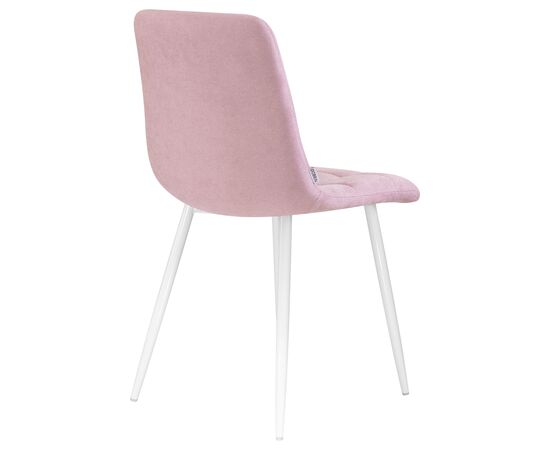 Стул обеденный DOBRIN ALEX, белые ножки, сиреневая ткань (UF860-04B), Вариант: белые ножки, сиреневая ткань (UF860-04B), изображение 4 | Интернет магазин мебели и декора LifeDekor