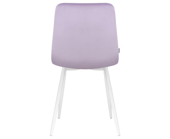 Стул обеденный DOBRIN ALEX, белые ножки, фиолетовый велюр (V108-49), Вариант: белые ножки, фиолетовый велюр (V108-49), изображение 5 | Интернет магазин мебели и декора LifeDekor
