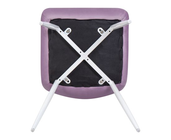 Стул обеденный DOBRIN ALEX, белые ножки, фиолетовый велюр (V108-49), Вариант: белые ножки, фиолетовый велюр (V108-49), изображение 8 | Интернет магазин мебели и декора LifeDekor