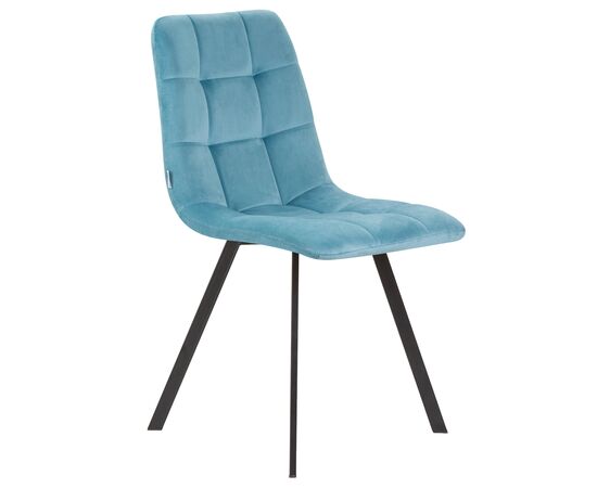 Стул обеденный DOBRIN ALEX SQUARE, черные матовые ножки, морской волны велюр (V108-57), Вариант: черные матовые ножки, морской волны велюр (V108-57), изображение 2 | Интернет магазин мебели и декора LifeDekor