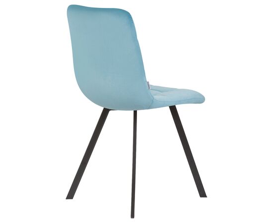 Стул обеденный DOBRIN ALEX SQUARE, черные матовые ножки, морской волны велюр (V108-57), Вариант: черные матовые ножки, морской волны велюр (V108-57), изображение 4 | Интернет магазин мебели и декора LifeDekor