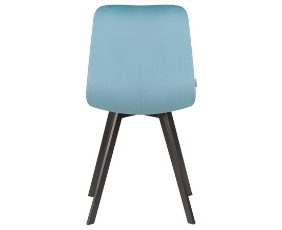 Стул обеденный DOBRIN ALEX SQUARE, черные матовые ножки, морской волны велюр (V108-57), Вариант: черные матовые ножки, морской волны велюр (V108-57), изображение 5 | Интернет магазин мебели и декора LifeDekor