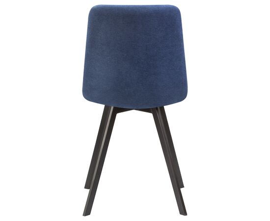 Стул обеденный DOBRIN ALEX SQUARE, черные матовые ножки, синяя ткань (UF860-14B), Вариант: черные матовые ножки, синяя ткань (UF860-14B), изображение 5 | Интернет магазин мебели и декора LifeDekor